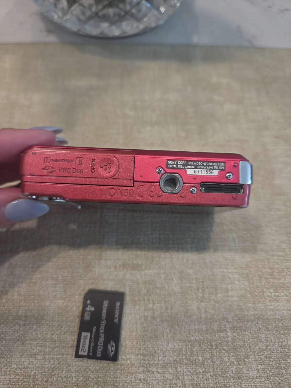 Sony Cyber-shot DSC-W230 RED 12.1MP Digital Camera - Y2K Digicam Bundle
